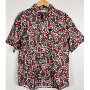 Amigo Provisions Alabama Crimson Tide Camo Button Down Shirt Mens Medium NWT